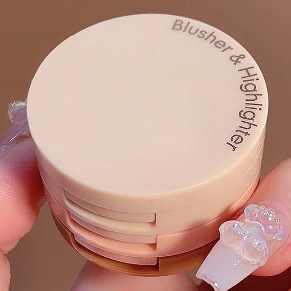 3‑in‑1 Blusher & Highlighter Palette | Mini Travel Beauty Set - Nyara