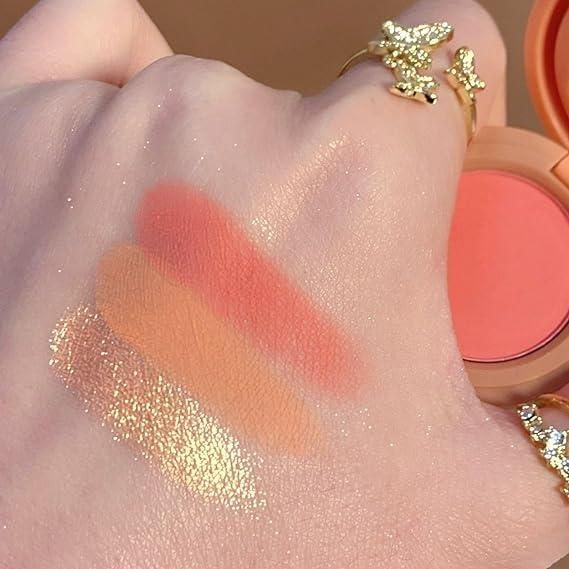 3‑in‑1 Blusher & Highlighter Palette | Mini Travel Beauty Set - Nyara