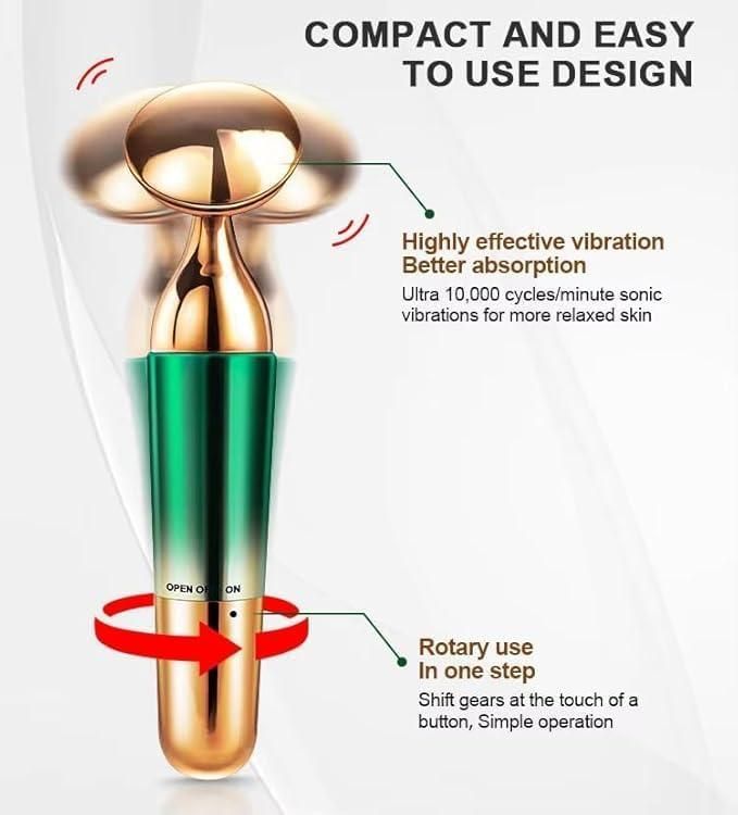 3‑in‑1 Face, Neck & Eyes Massager | Micro‑Shock Skincare Device - Nyara