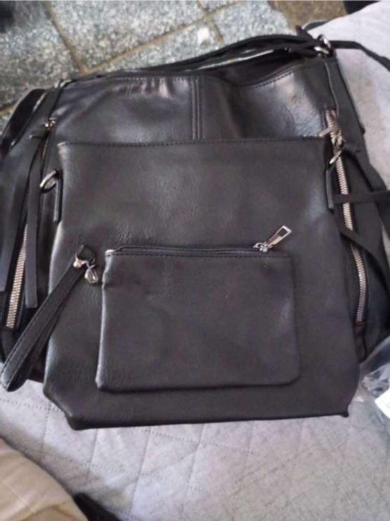 3‑Pc Faux Leather Handbag Set | Versatile Shoulder Totes Trio - Nyara