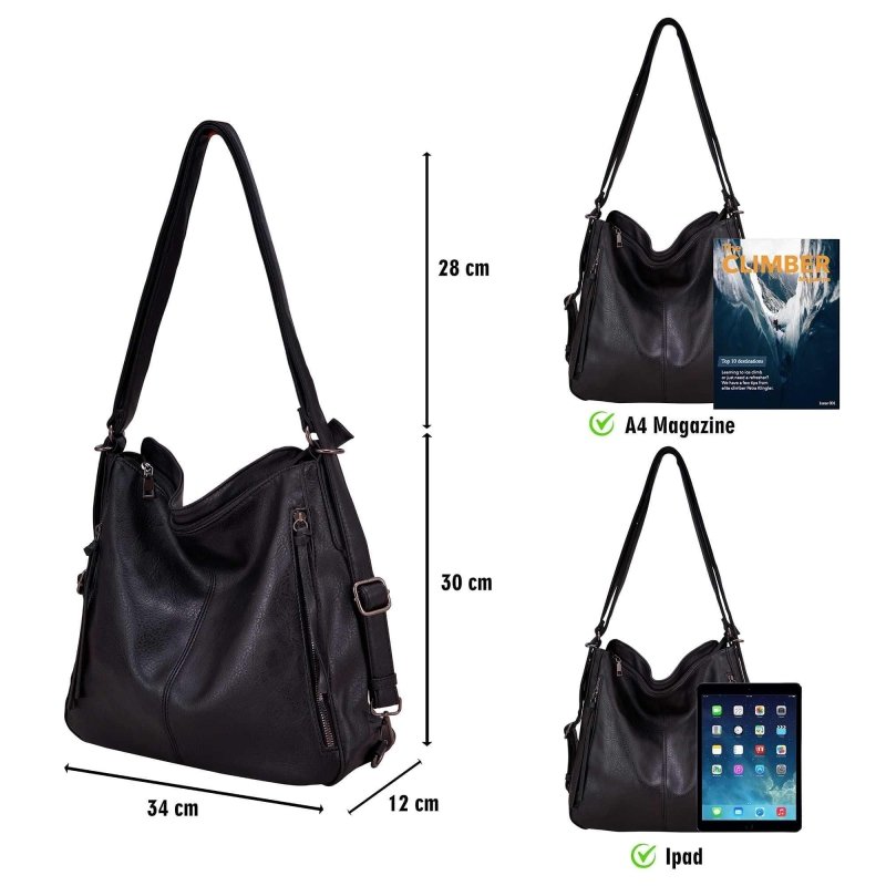 3‑Pc Faux Leather Handbag Set | Versatile Shoulder Totes Trio - Nyara