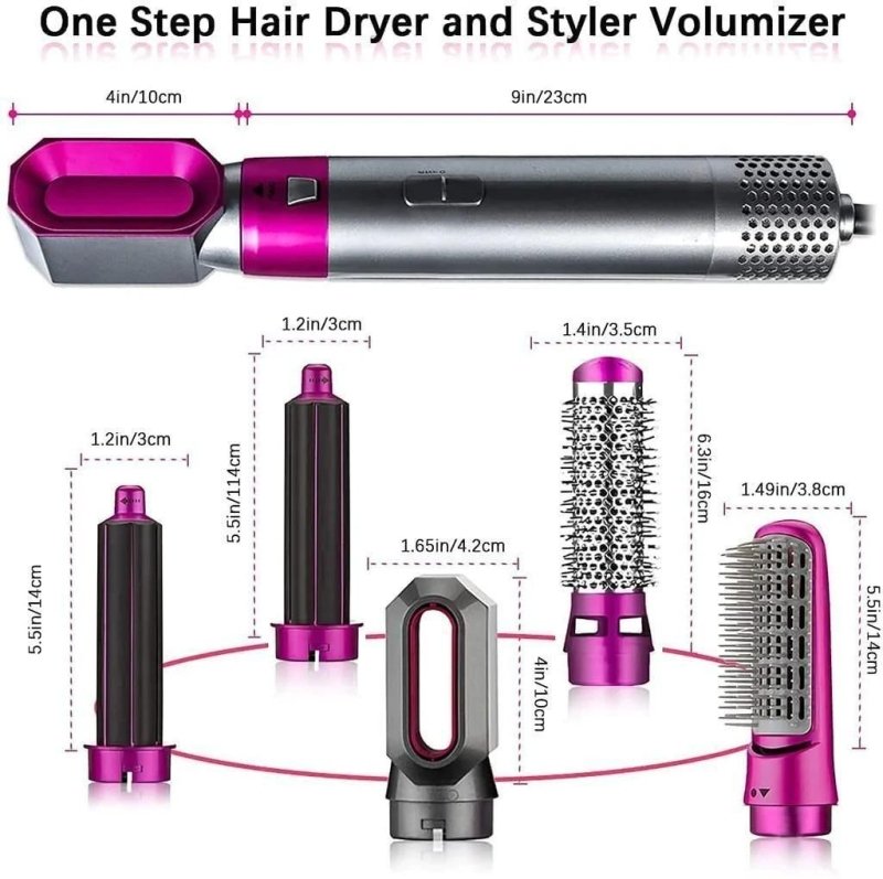 5 - in - 1 Ionic Hair Styler & Curler Pro – Anti - Frizz Multi - Styling Tool - Nyara