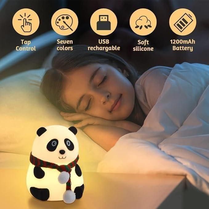 Cute Panda Light Lamp for Kids | Touch‑Controlled Color Nightlight - Nyara