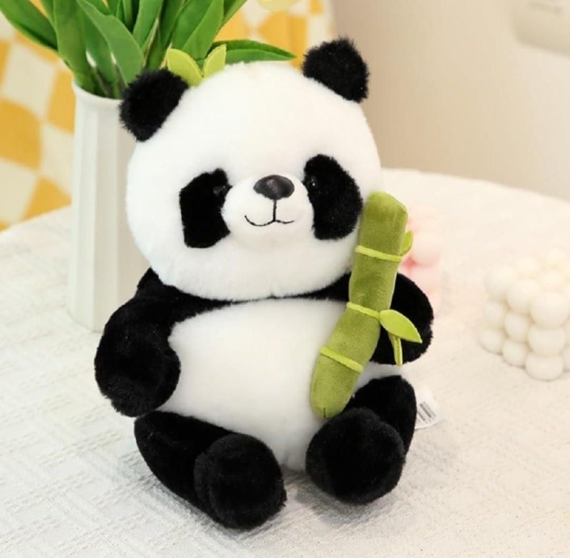 Cute Panda Plush with Bamboo | Soft & Huggable Plush Toy - Nyara