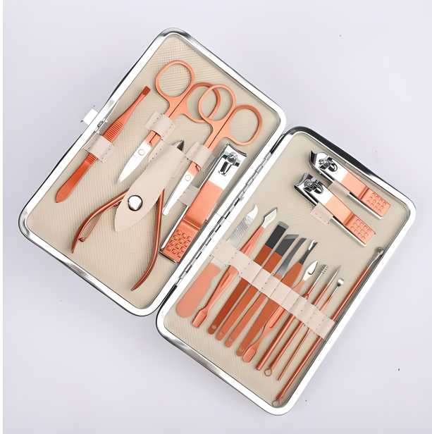 Manicure/Pedicure 18‑in‑1 Nail Tool Kit for Women | Travel Kit - Nyara