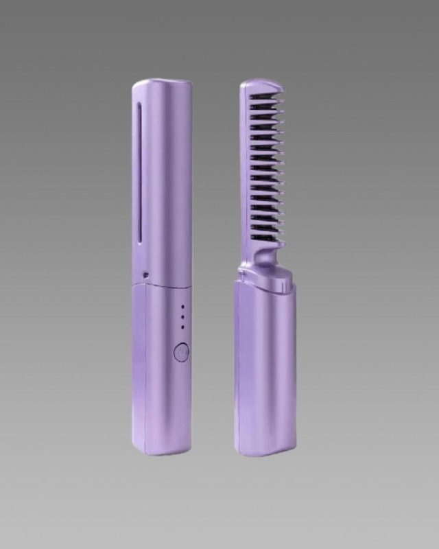 Meneflix Portable Mini Hair Straightener | Cordless USB Hot Comb - Nyara
