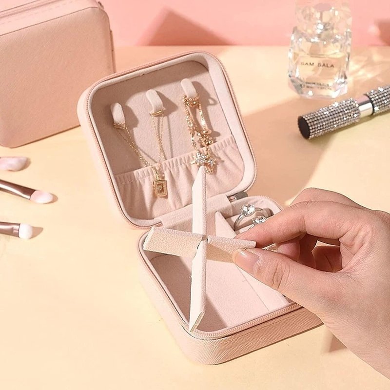 Portable Travel Jewellery Organizer Pouch | Compact PU Leather Case - Nyara