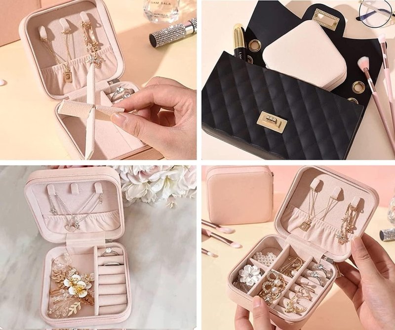 Portable Travel Jewellery Organizer Pouch | Compact PU Leather Case - Nyara