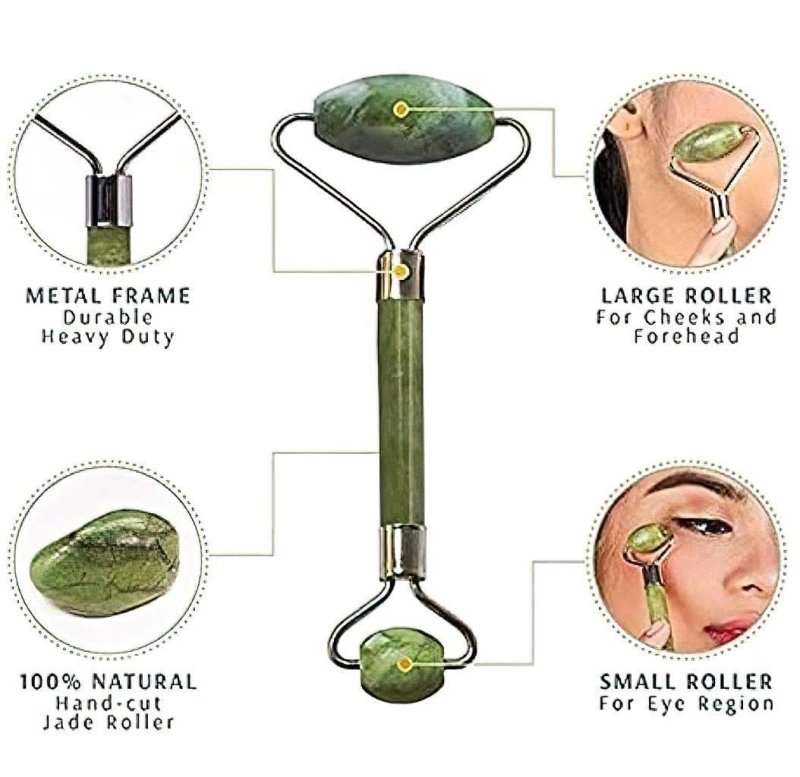 Smooth Facial Jade Roller & Massager | Dual‑Head Skin Therapy - Nyara