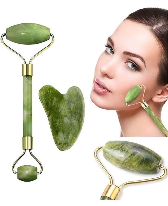 Smooth Facial Jade Roller & Massager | Dual‑Head Skin Therapy - Nyara