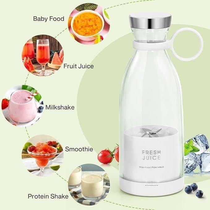 Travel Portable Mini Juice Blender | USB‑Rechargeable 380 ml Mixer - Nyara