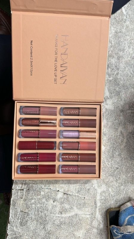 Velvet Matte Liquid Lipstick Set – Nude Red Collection (12 Pc) - Nyara