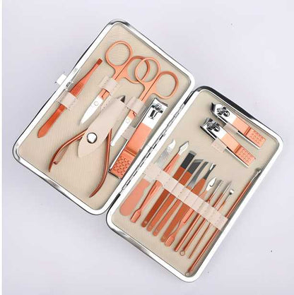 Manicure/Pedicure 18‑in‑1 Nail Tool Kit for Women | Travel Kit - Nyara