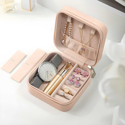 Portable Travel Jewellery Organizer Pouch | Compact PU Leather Case - Nyara