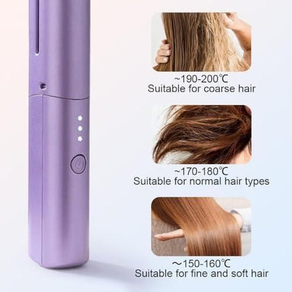 Rechargeable Hot Comb Hair Straightener | Compact Styling Tool - Nyara
